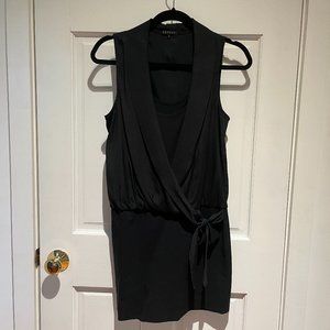 Theory tuxedo wrap dress